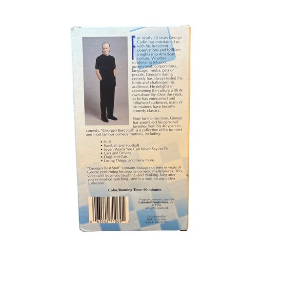 George Carlins Best Stuff VHS Special Edition Comedy 90 Min Color Running Time - Picture 2 of 3